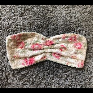 Gorgeous lace rose print bandeau